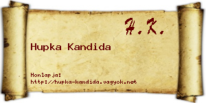 Hupka Kandida névjegykártya